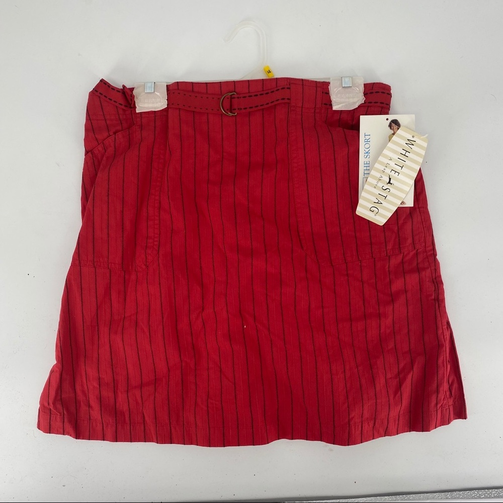 NWT White Stag Red Skort Size 14